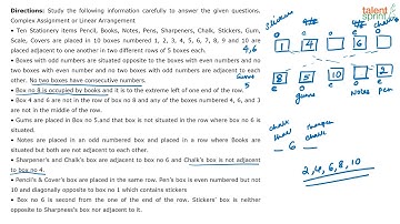 Linear Arrangement | Advanced Example - 24 | Reasoning Ability | TalentSprint Aptitude Prep