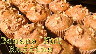 BANANA NUT MUFFINS #banananutmuffins#muffins #bananarecipe  #food #foryou #fyp #foryoupage
