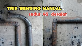 Cara membengkok pipa besi  sudut manual tanpa menggunakan alat #rdc #bendingmanual #rollpipamanual