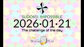 Live Sudoku EVIL  Jan. 21, 2026