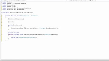 XNA AT Tutorial 10 - Menu System Part 2
