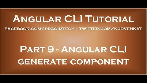 Angular CLI-genereert component
