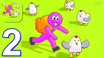 Catch The Hen - Gameplay Walkthrough Part 2 Catch The Chicken Stickman Farm Adventure (Android, iOS)