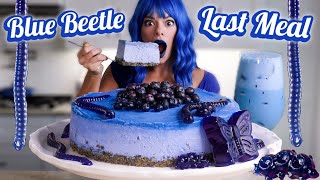 Blue Beetle's Last Meal 🌀 White Chocolate Cheesecake, Blue Moon Milk + Gummies (MUKBANG + Recipe!)