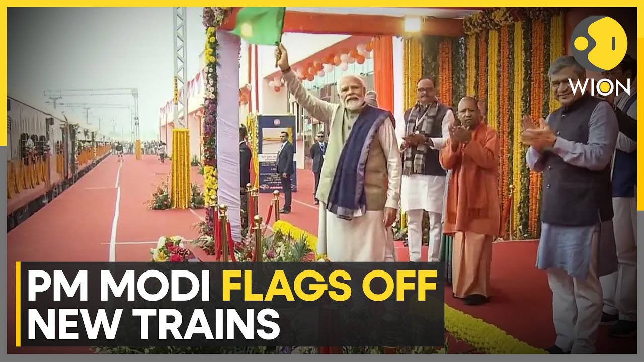 PM Modi in Ayodhya: PM Modi flags off new ‘Amrit Bharat’ and ‘Vande Bharat’ trains | WION