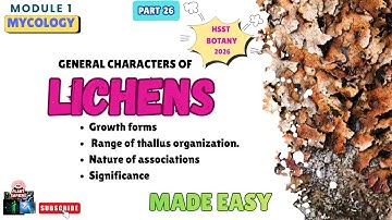 Lichens - General characters and Significance Explained | | #plantsapiens