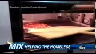 Pranksters Roman Atwood, Dennis Roady and Tom Mabe help feed the homeless Pizza in New Prank