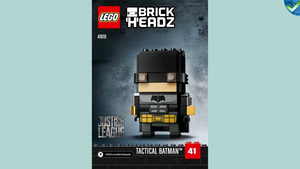 41610 Tactical Batman LEGO® Brickheadz Manual at the Brickmanuals  Instruction Archive - YouTube