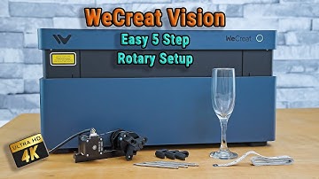 Easy Rotary Setup- WeCreat Vision #wecreate #rotary #laser #laserengraving #glassengraving
