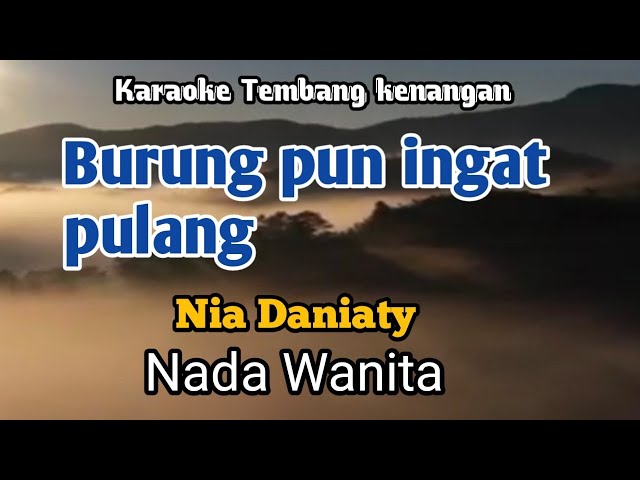 BURUNG PUN INGAT PULANG - Nia Daniaty | Karaoke Nada Wanita | Lirik class=