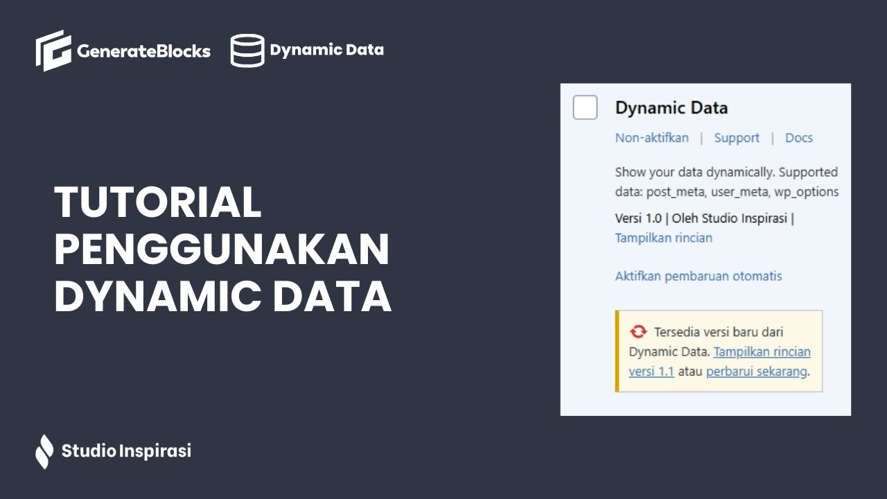 Tutorial Penggunaan Dynamic Data {...} - Studio Inspirasi - YouTube