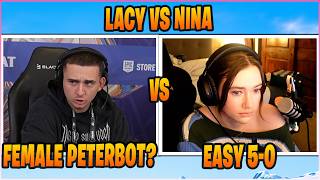 LACY Gets EMBARRASSED After Going AGAINST “FEMALE PETERBOT” (XSET NINA) In A 1v1 At FNCS GLOBAL!