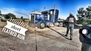 Another short Friday flatbed load | my first time strapping | trucking vlog| 2023 kenworth w900L