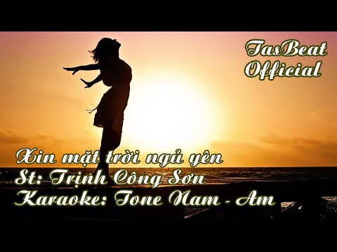 Karaoke Xin mặt trời ngủ yên - Tone Nam | TAS BEAT