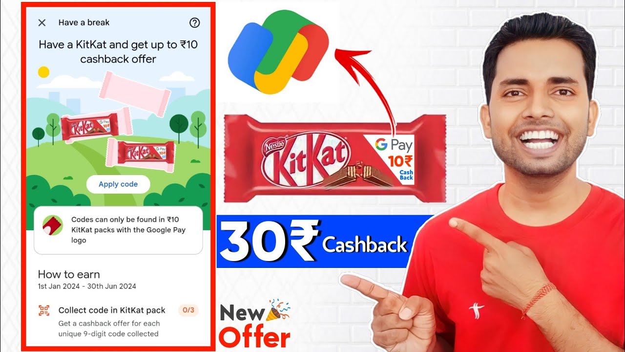 KitKat Google Pay 10Rs Cashback Offer Redeem in 2024 | KitKat Google ...