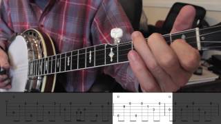 Beginning Bluegrass Banjo - Lesson 29 - How to create a break - 'Little Maggie' chords