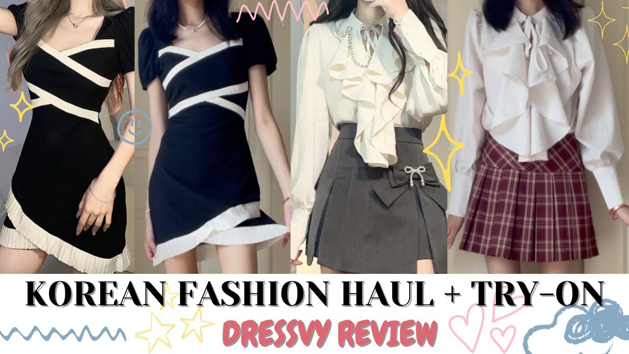 KOREAN FASHION HAUL TRY-ON | DRESSVY REVIEW - YouTube