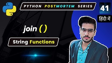Python join | Joining of Strings in python | String Inbuilt Functions #41
