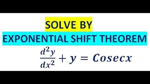 ((Chapter 08- Video 28))To Solve a Problem  using Exponential Shift Theorem