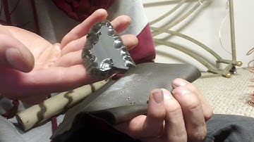 01- Flintknapping: Pressure Flaking Obsidian Slab - Part 1