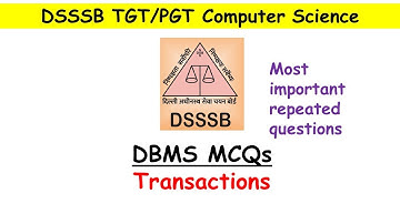 Transactions | DBMS MCQs | NET|GATE|ISRO|