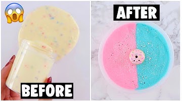 EXTREME SLIME MAKEOVERS *fixing my old slimes*