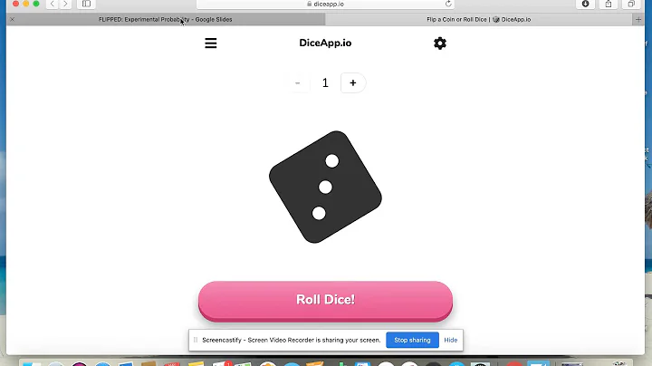 Experimental Probability (Example 1- Rolling Dice)