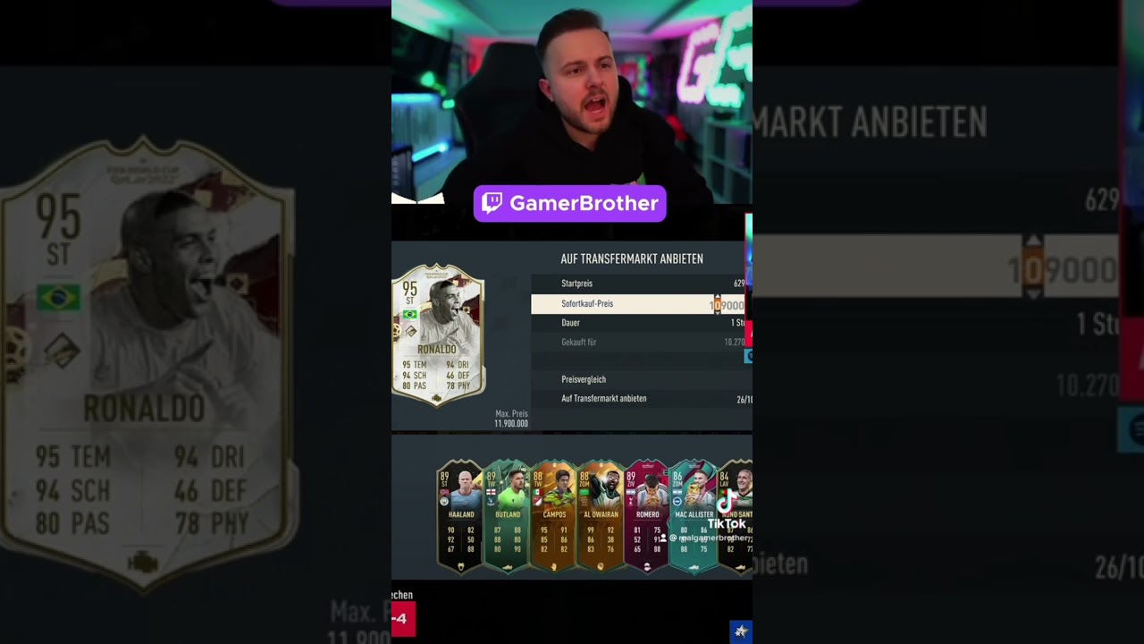 R9 Abschied endet in einer Entschuldigung 😂😂😂 #gamerbrother #shorts #trending #r9 #fifa23
