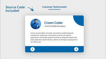 How to Make Testimonial Slider Using Html Css JavaScript | Testimonial Slider Html Css | Crown Coder