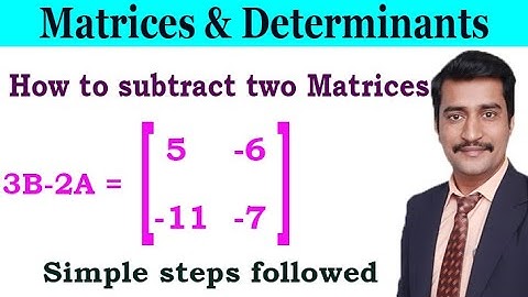 How to subtract two matrices using simple method