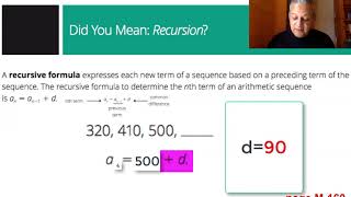A1 M1 T2 L3 a Determining Recursive and Explicit Expressions from Context Lesson Overview 1