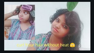Curl Your hair without heat by curl roller #miniso #jaipur