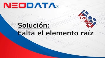 Solución al detalle Falta elemento raíz en Neodata Precios Unitarios