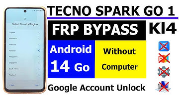 Spark GO1 FRP Bypass | Android 14 Go | Without Pc | Tecno Spark Go1 kl4 Frp Bypass