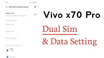 Vivo X70 Pro Dual Sim & Data Settings