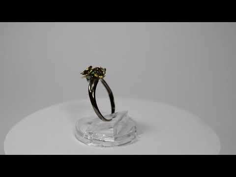 ზურმუხტი და ძოწი ჩასმული ულამაზეს ბეჭედში