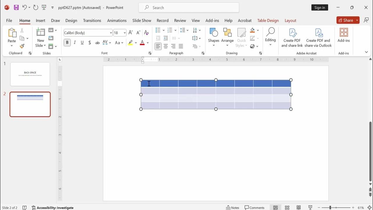 How to change table border color in Microsoft PowerPoint YouTube