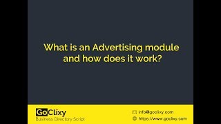 What is an Advertising module and how does it work?