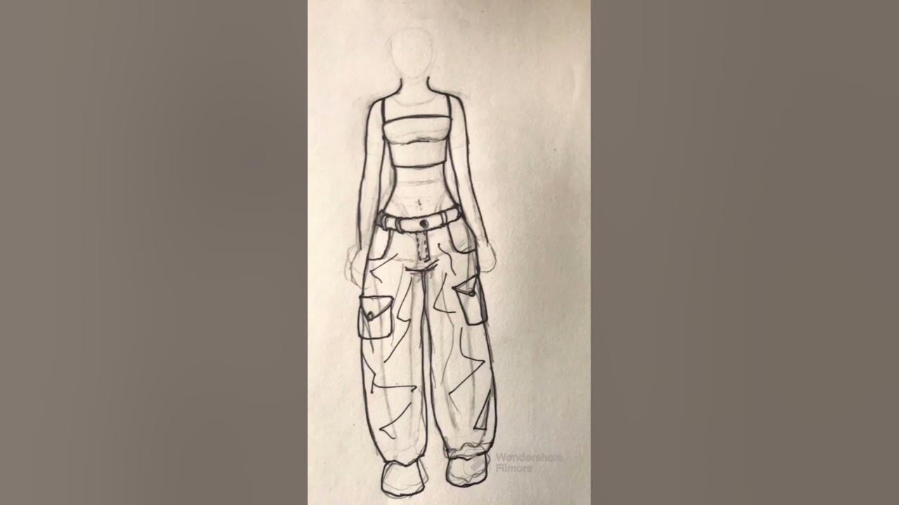 How to draw baggy clothes #drawing #sketch #creativeideas 