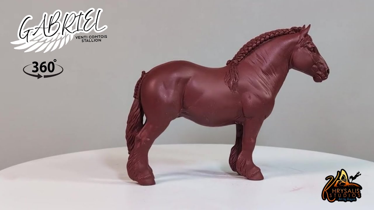 Gabriel in 360 - Resin Comtois Stallion by Rayvin Maddock 