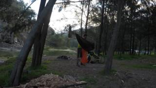 Hammock Setup Timelapse Bikepacking