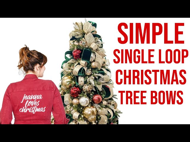 The Double - Triple Loop Ribbon Method for Decorating a Christmas Tree -  Happy Haute Home