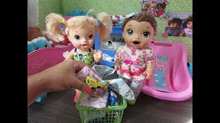 Comprinhas Lacinhos Novos, Experimentando Baby Alive Amandinha E Lilo.