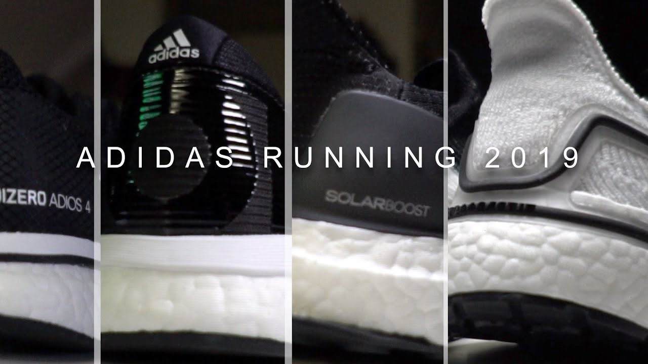 Villano estudiar audible Adidas Running Shoes 2019 - Adios 4, Boston 8, SolarBoost 19, UltraBoost 19  - YouTube