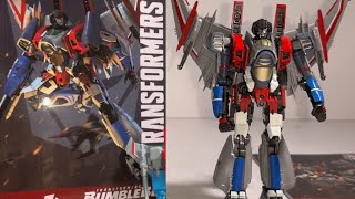 Transformers bumblebee movie Starscream review. Trumpeter model kit figure & comparison