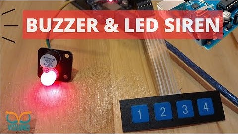 DIY Arduino Siren Effects with 4x1 Keypad & LED | Visual Programming in Visuino