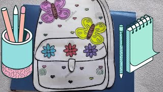 [paperdiy] School bag paperdiy part|  학교 갈 준비 종이놀이 | 가방 싸기