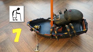 Spider Boat RC eight oar galley PART 7