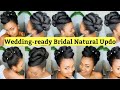 Elegant Bridal Natural Hairstyle Tutorial | Wedding-friendly Folding Updo for 4C Hair (Step-by-Step)