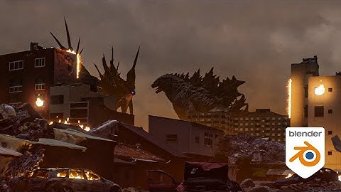 Godzilla vs. Elder Monster | Blender EEVEE Animation